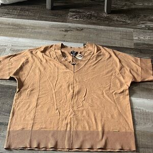 Jones New York Women’s Short Sleeve Tan Top